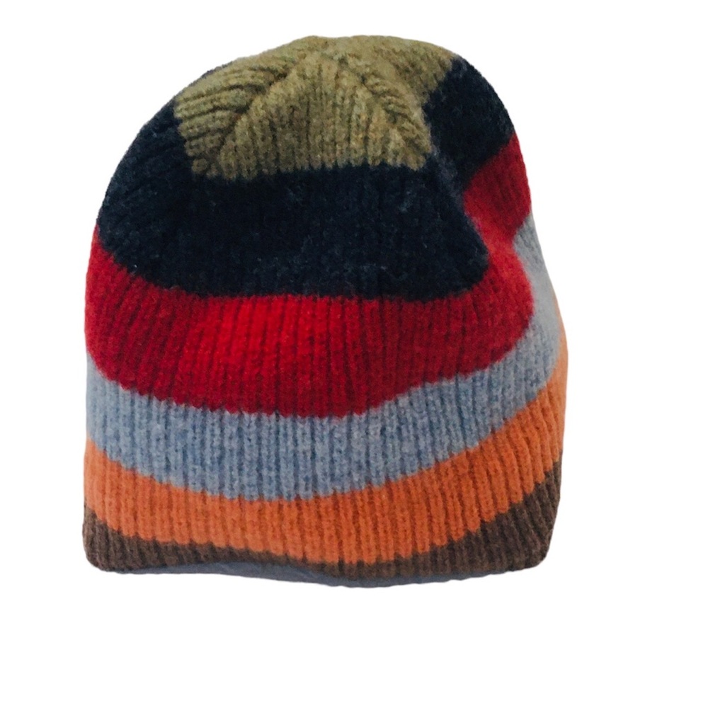 Gap Lambs Wool Knit Striped Multicolors Winter Snow Hat One Size